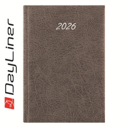 Határidőnapló Rebel B5 heti, krémszínű lapokkal szürke Dayliner 2026. Határidőnapló Dayliner
