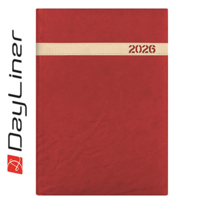 Határidőnapló The Boss B5 heti, fehér lapokkal bordó Dayliner 2027.