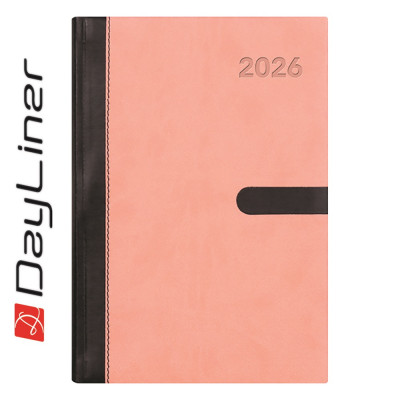 Határidőnapló Winner A5 napi, fehér lapokkal pink Dayliner 2027.