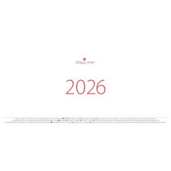 Asztali naptár Oktáv 320 x 150 mm, fehér lapokkal Oktáv álló Dayliner 2026. Asztali naptár Dayliner