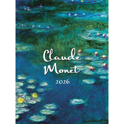 Falinaptár képes 330 × 600 mm, fehér lapokkal Claude Monet Dayliner 2027.
