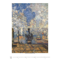 Falinaptár képes 330 × 600 mm, fehér lapokkal Claude Monet Dayliner 2027.