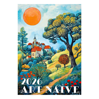 Falinaptár képes 315 x 450 mm, fehér lapokkal Art Naive Dayliner 2027.
