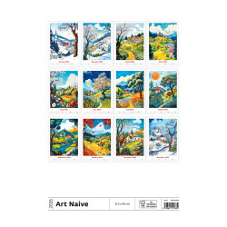 Falinaptár képes 315 x 450 mm, fehér lapokkal Art Naive Dayliner 2027.