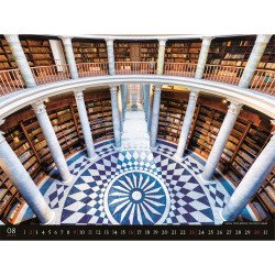 Falinaptár képes 420 × 560 mm, fehér lapokkal Bibliotheca Dayliner 2027.
