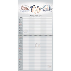 Falinaptár képes 300 x 300 mm, fehér lapokkal Family Planner Dayliner 2026.