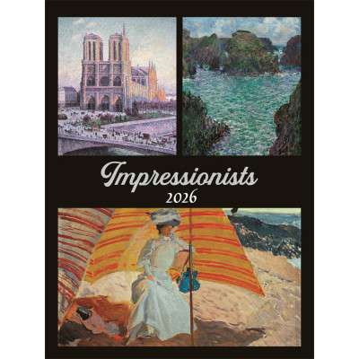 Falinaptár képes 420 × 560 mm, fehér lapokkal Impressionists Dayliner 2027.