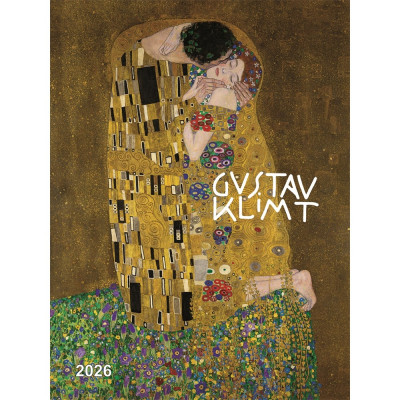 Falinaptár képes 420 × 560 mm, fehér lapokkal Gustav Klimt Dayliner 2027.