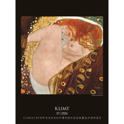 Falinaptár képes 420 × 560 mm, fehér lapokkal Gustav Klimt Dayliner 2027.