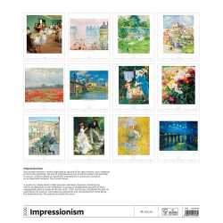 Falinaptár képes 450 × 520 mm, fehér lapokkal Impressionism Dayliner 2027.