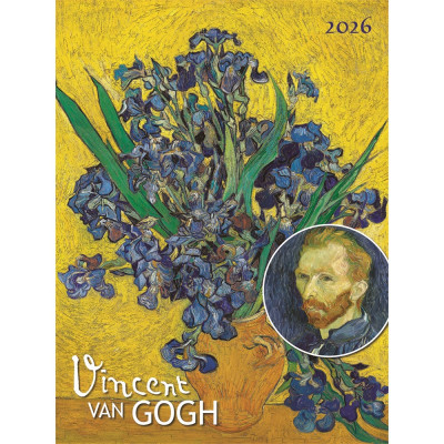Falinaptár képes 420 × 560 mm, fehér lapokkal Vincent van Gogh Dayliner 2027.