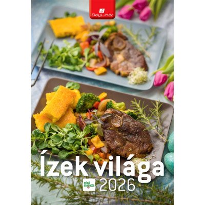 Falinaptár képes 230 x 330 mm, fehér lapokkal Ízek világa Dayliner 2027.