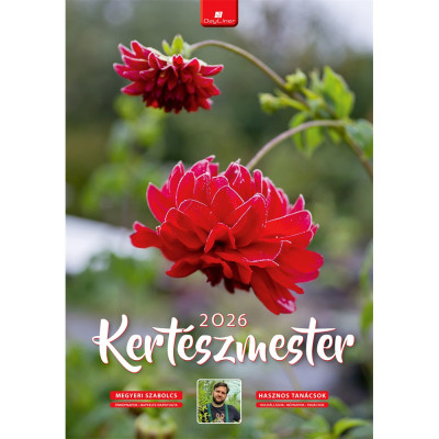 Falinaptár képes 340 × 485 mm, fehér lapokkal Kertészmester Dayliner 2027.
