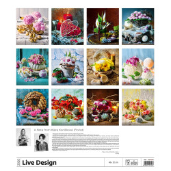 Falinaptár képes 450 × 520 mm, fehér lapokkal Live Design Dayliner 2027.