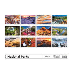 Falinaptár képes 450 × 315 mm, fehér lapokkal National Parks Dayliner 2027.
