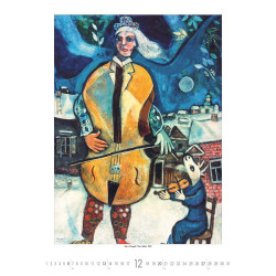 Falinaptár képes 420 × 560 mm, fehér lapokkal Marc Chagall Dayliner 2027.