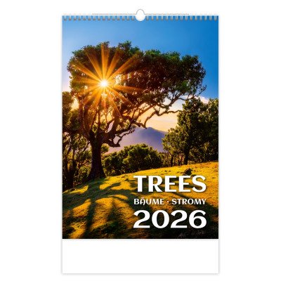 Falinaptár képes 315 x 450 mm, fehér lapokkal Trees Dayliner 2027.