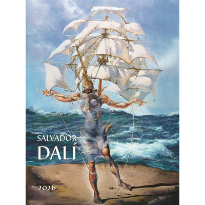 Falinaptár képes 420 × 560 mm, fehér lapokkal Salvador Dalí  Dayliner 2027.