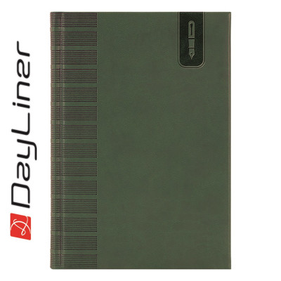 Tárgyalási napló Tucson B5 napló, fehér lapokkal zöld Dayliner 2026.
