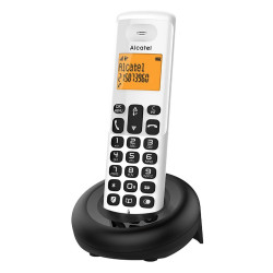 Telefon készülék ALCATEL E160  (vezeték nélküli, kijelző, DECT) fehér Fax - telefon Alcatel