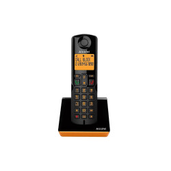 Telefon készülék ALCATEL S280 (vezeték nélküli, nagy kijelző, DECT) fekete/narancssárga Fax - telefon Alcatel