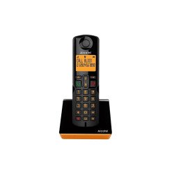 Telefonkészülék ALCATEL S280 (vezeték nélküli, nagy kijelző, DECT) fekete/narancssárga Fax - telefon Alcatel