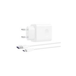 Töltő hálózati HUAWEI USB aljzat (18W, gyorstöltő + Type-C kábel) fehér Számítástechnika és kellékei Huawei