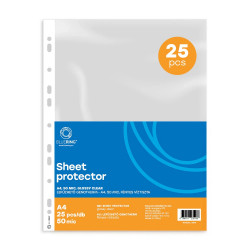 Genotherm lefűzhető, A4, 50 micron fényes víztiszta Bluering® 25 db/csomag, 4 csomag/karton kínáló Író- irodaszer, papíráru Bluering