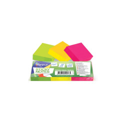 Jegyzettömb öntapadó, 40x50mm, 3x100lap, 3 tömb/csomag, Forpus neon Író- irodaszer, papíráru Forpus