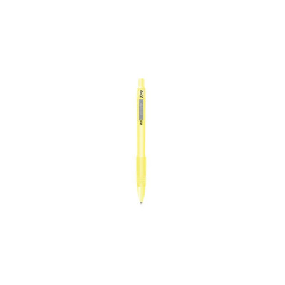 Golyóstoll 1 mm, sárga tolltest, Zebra Z-Grip Pastel, írásszín kék