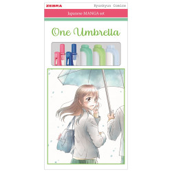 Írószer készlet, Zebra Manga Set, One Umbrella, 5 darabos Író- irodaszer, papíráru Zebra