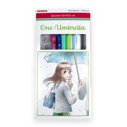 Írószer készlet, Zebra Manga Set, One Umbrella, 5 darabos