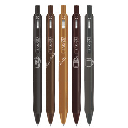 Zseléstoll 0,5 mm Zebra Sarasa Study with Coffee, 5 különböző szín Író- irodaszer, papíráru Zebra