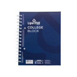 Spirálfüzet A5, 70lap vonalas perforált lyukasztott Lipa Mill vegyes színekben