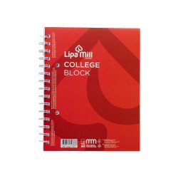 Spirálfüzet A5, 70lap vonalas perforált lyukasztott Lipa Mill vegyes színekben
