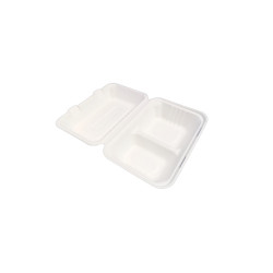 Papírdoboz ételes 2 részes 23 x 15 x 8 cm komposztálható cukornád 125 db/csomag natúr Iroda üzemeltetés, munkavédelem Egyéb