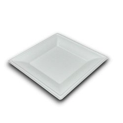 Papírtányér szögletes 26 x 26 cm komposztálható cukornád 50 db/csomag natúr Iroda üzemeltetés, munkavédelem Egyéb