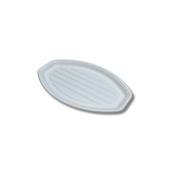 Hidegtál 3 személyes (34 x 23,5 cm) komposztálható cukornád 50 db/csomag fehér