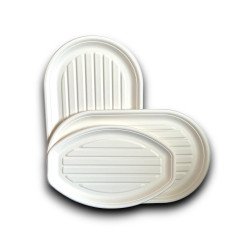 Hidegtál 3 személyes (34 x 23,5 cm) komposztálható cukornád 50 db/csomag fehér Iroda üzemeltetés, munkavédelem Egyéb