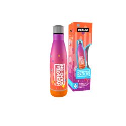 Palack, thermo, beépített bluetooth hangszóróval 460 ml rózsa-narancs, Nebulo Író- irodaszer, papíráru Nebulo