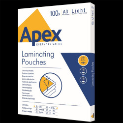 Lamináló fólia A3, 80 mic. 100 db/doboz, Apex Light