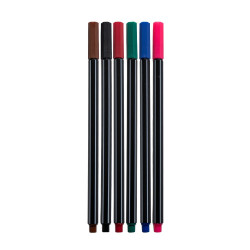 Rostirón, tűfilc vízbázisú készlet, 0,4mm, hatszögletű, 6 klf. szín Író- irodaszer, papíráru EVO