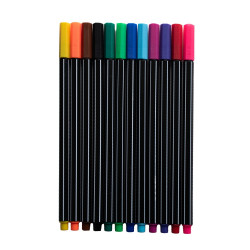 Rostirón, tűfilc vízbázisú készlet, 0,4mm, hatszögletű, 12 klf. szín Író- irodaszer, papíráru EVO