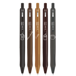 Zseléstoll készlet 0,5 mm Zebra Sarasa Study with Coffee, 5 különböző szín Író- irodaszer, papíráru Zebra