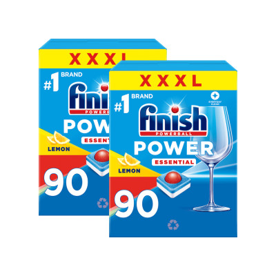 Mosogatógép tabletta 2 x 90 db/doboz Finish Power Essential Lemon