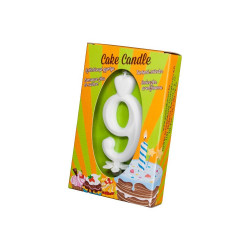 Számgyertya csomagolt 9 fehér Egyéb termékek Egyéb