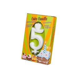 Számgyertya csomagolt 5 fehér Egyéb termékek Egyéb