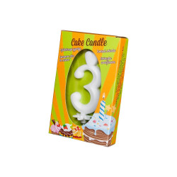 Számgyertya csomagolt 3 fehér Egyéb termékek Egyéb