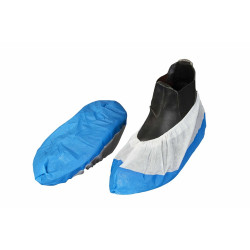 Egyszer használatos cipővédő megerősített 100 db/csomag kék/fehér Iroda üzemeltetés, munkavédelem Egyéb