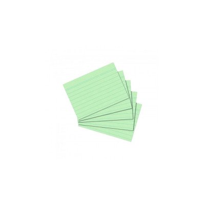 Kartotékkártya  A7 100 ív/csomag, vonalas, Herlitz zöld